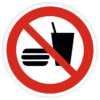 „Essen & Trinken verboten“-Aufkleber