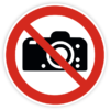 „Fotografieren verboten“-Aufkleber